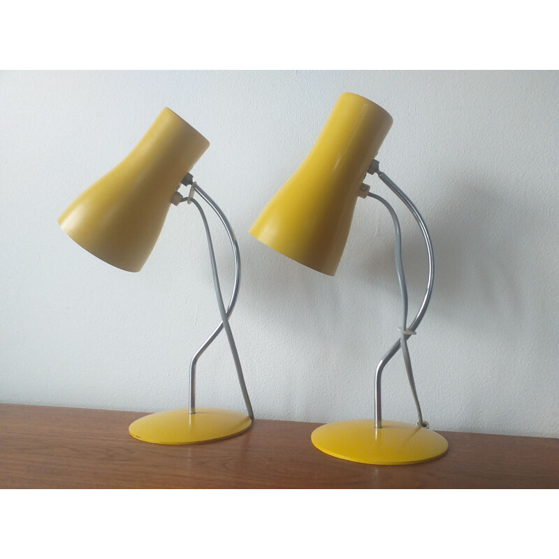 Pair of vintage lamps Napako by Josef Hurka 1970