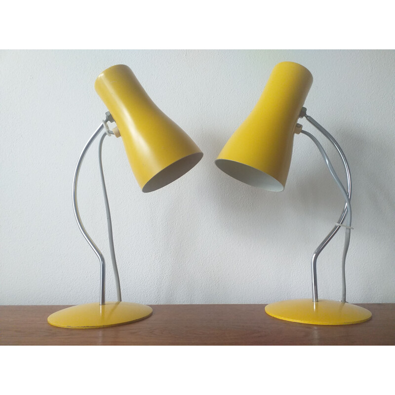 Pair of vintage lamps Napako by Josef Hurka 1970