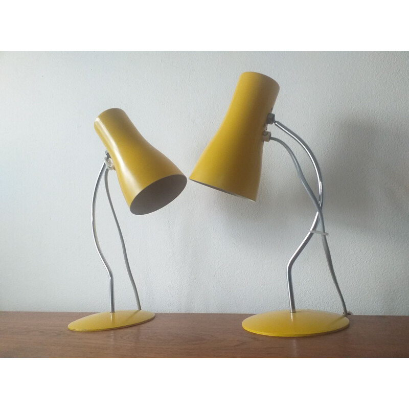 Pair of vintage lamps Napako by Josef Hurka 1970