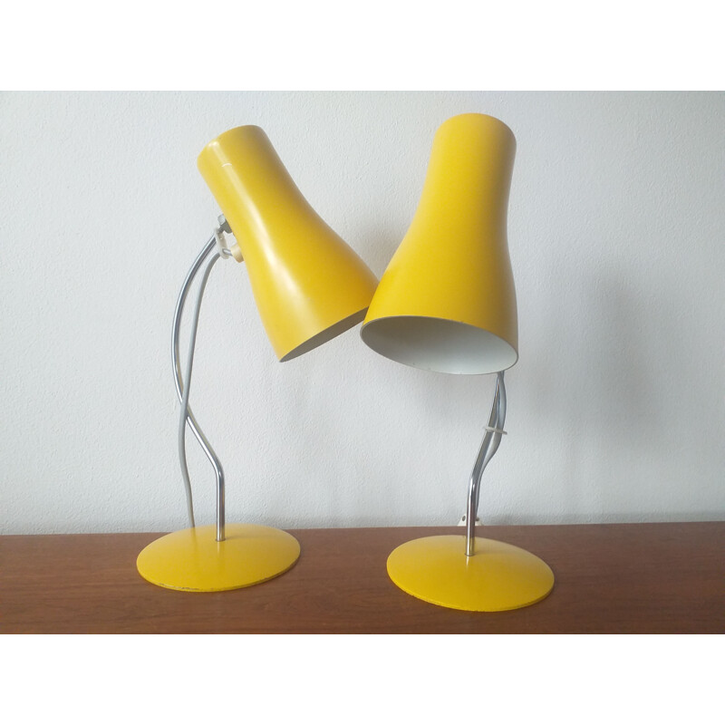 Pair of vintage lamps Napako by Josef Hurka 1970