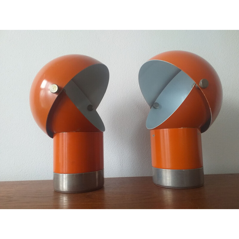 Pair of vintage table lamps by Pavel Grus Kamenicky Senov 1960