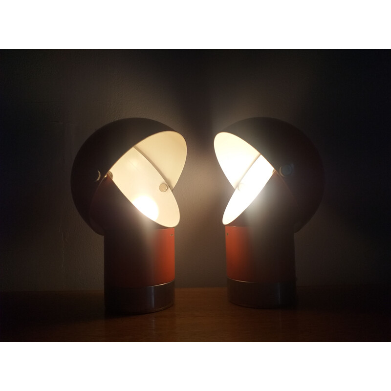 Pair of vintage table lamps by Pavel Grus Kamenicky Senov 1960