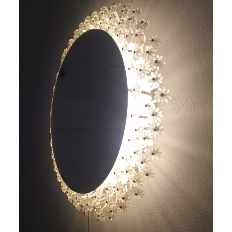 Large vintage mirror backlit by Emil Stejnar Rupert Nikoll 1950