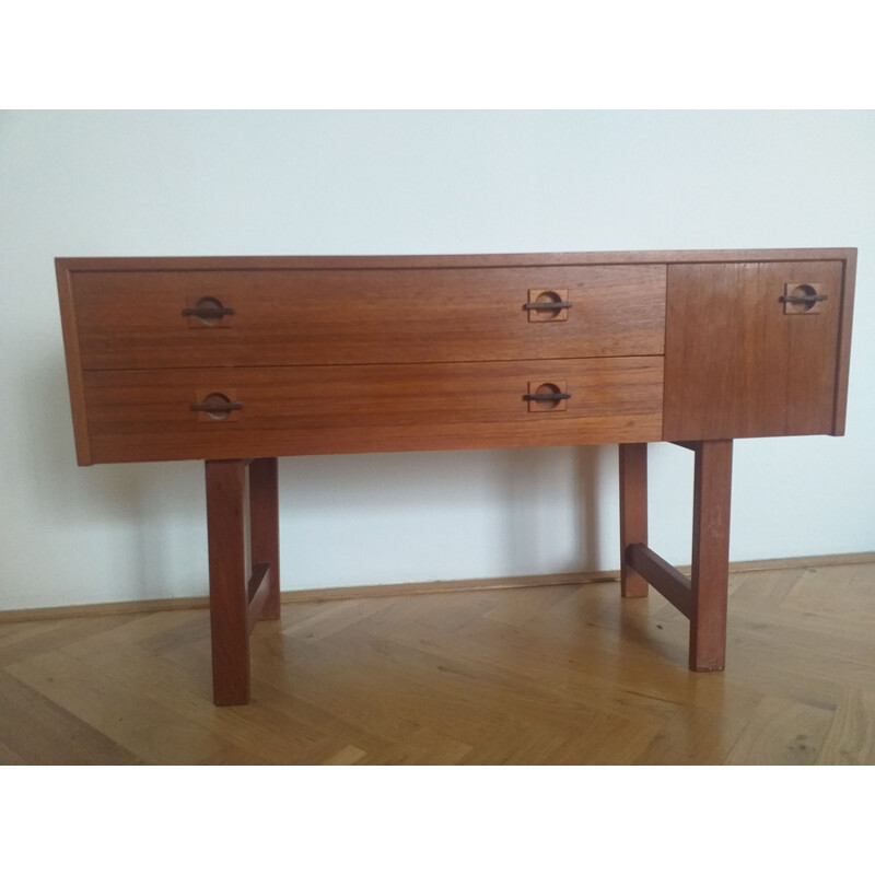 Small vintage teak chest of drawers, Denmark 1960