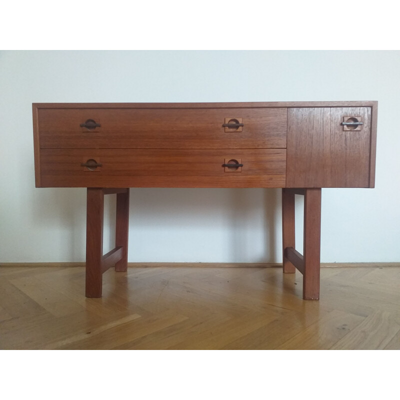 Small vintage teak chest of drawers, Denmark 1960