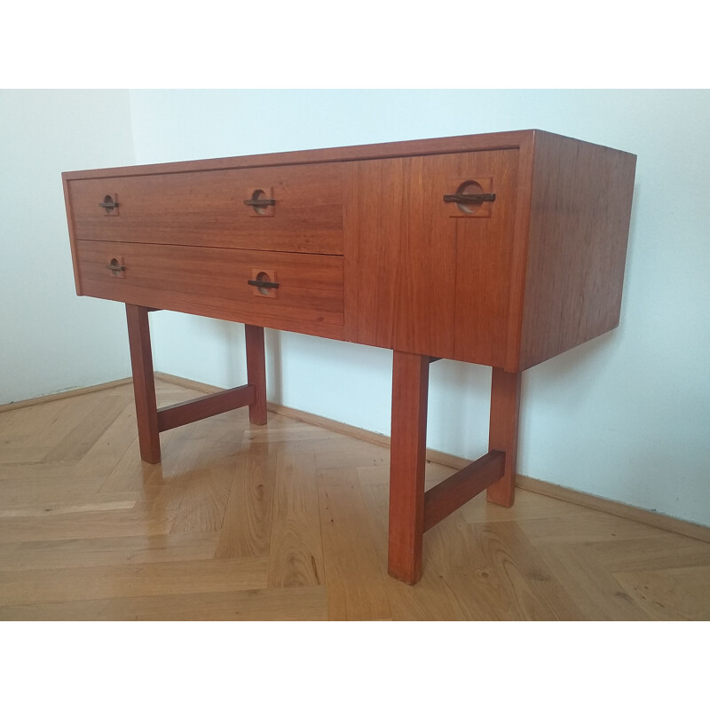 Small vintage teak chest of drawers, Denmark 1960