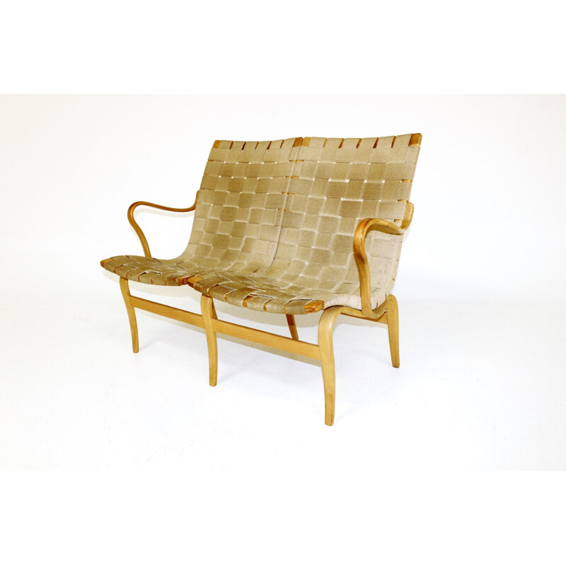 Vintage 2-seater bench by Bruno Mathsson