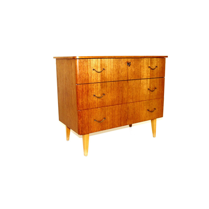 Vintage teak chest of drawers, Sweden 1950