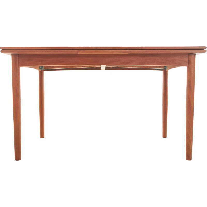 Vintage Teak Extending Dining Table By Clausen & Son Mid Century Danish 1970s 