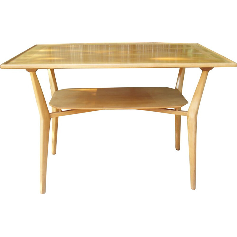 Vintage coffee table in blond maple