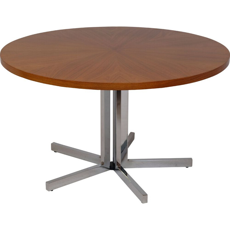 Round vintage dining table for 6 people, rosewood by Kondor Mobel Perfektion, 1970