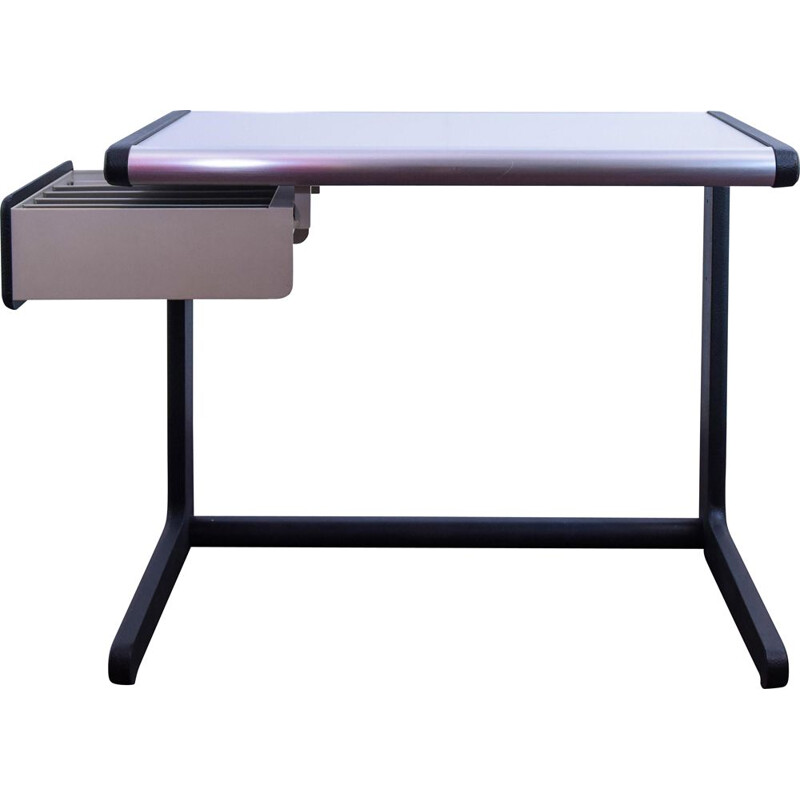 Vintage-Schreibtisch mit ausziehbarer Schublade aus Metall