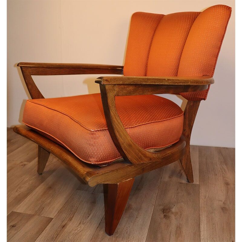 Vintage armchair by Etienne Henri Martin for Steiner 1950