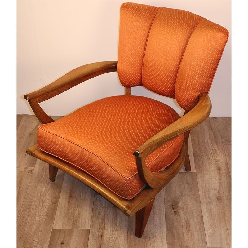 Vintage armchair by Etienne Henri Martin for Steiner 1950