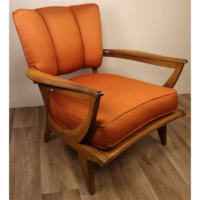 Vintage armchair by Etienne Henri Martin for Steiner 1950