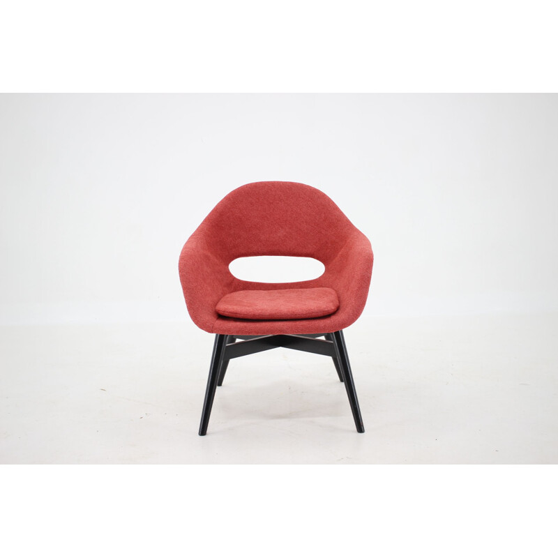 Vintage Longchair Schale aus Fiberglas, Miroslav Navratil, Tschechoslowakei 1960