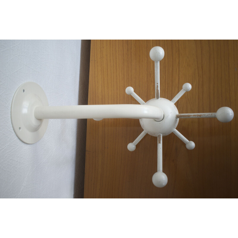 Vintage White Sputnik Coat Rack Coat Hook By Osvoldo Borsani 1960s