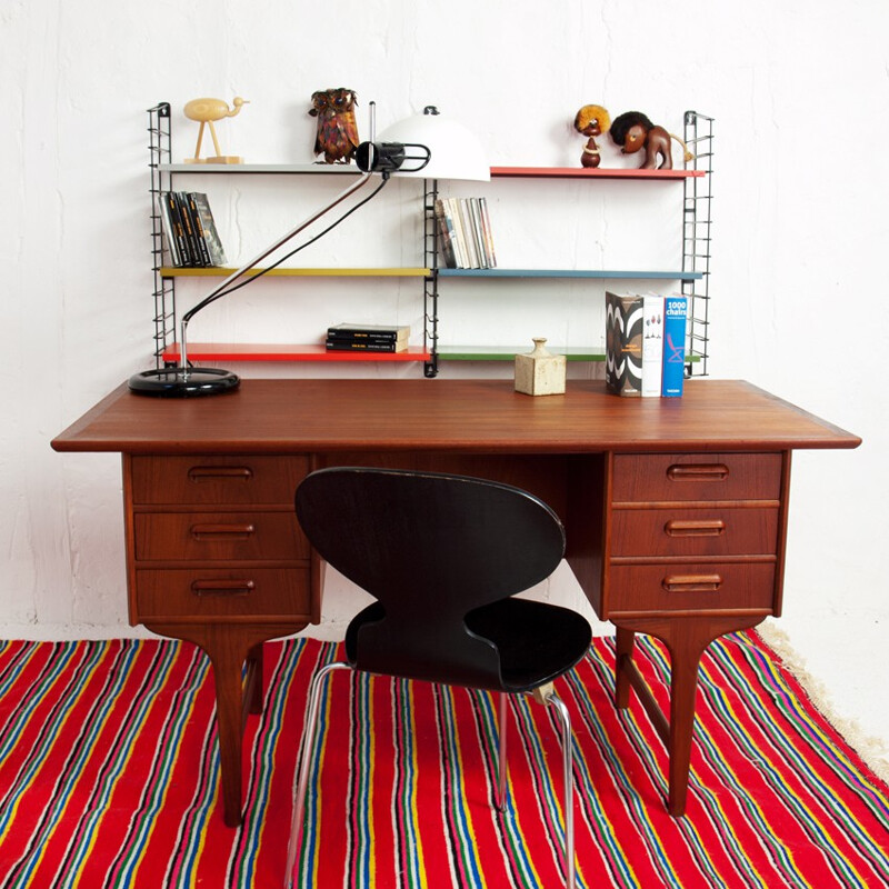 Mid-century desk in teak, G. TIBERGAARD - 1960s