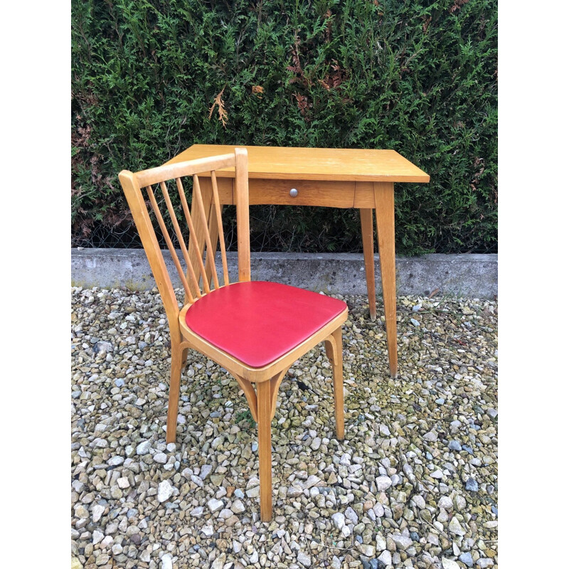 Vintage Baumann oak desk and chair