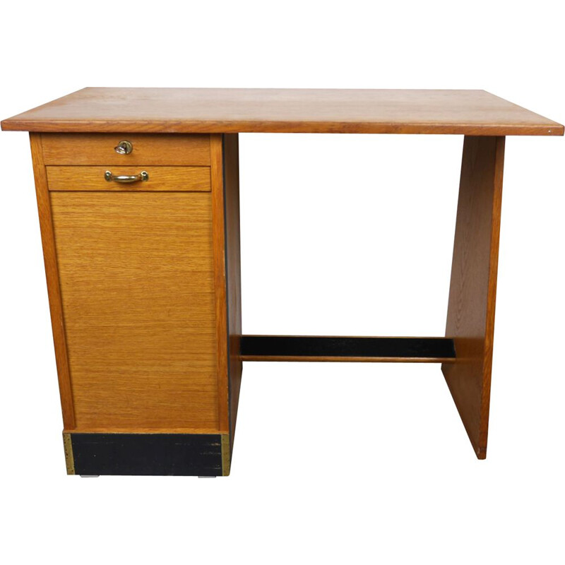 Small vintage Desk with Shutters, Germany, 1950s 