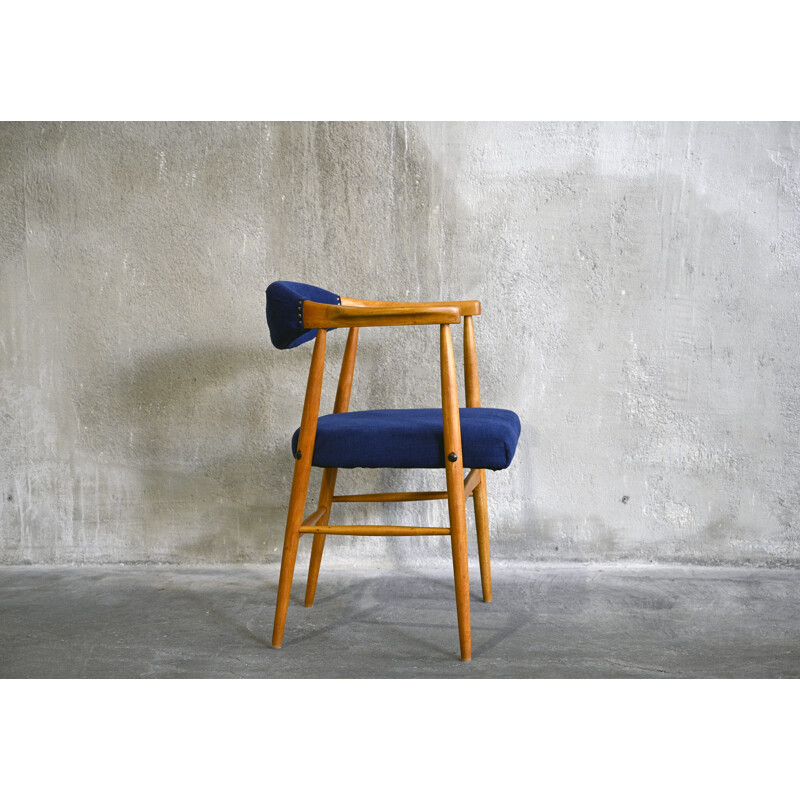 Ensemble de 6 chaises scandinaves vintage en bouleau, 1960