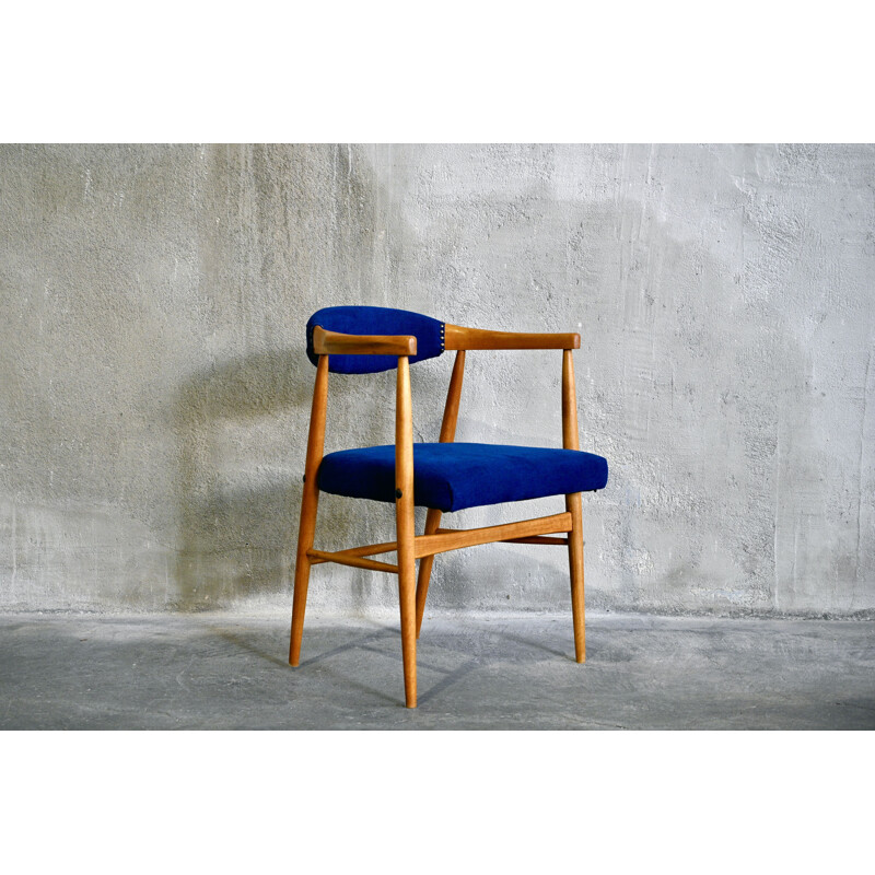 Set of 6 Scandinavian vintage birch chairs, 1960