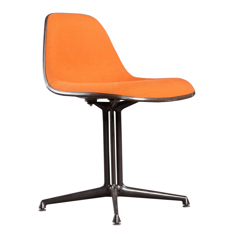 Chaise "La Fonda" Herman Miller en tissu orange, Charles & Ray EAMES - 1961