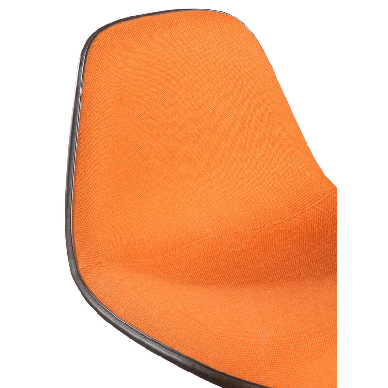 Herman Miller "La Fonda" chair in orange fabric, Charles & Ray EAMES - 1961