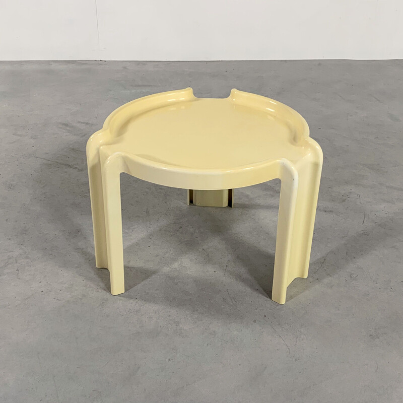 Table d'appoint vintage Cream par Giotto Stoppino pour Kartell 1970