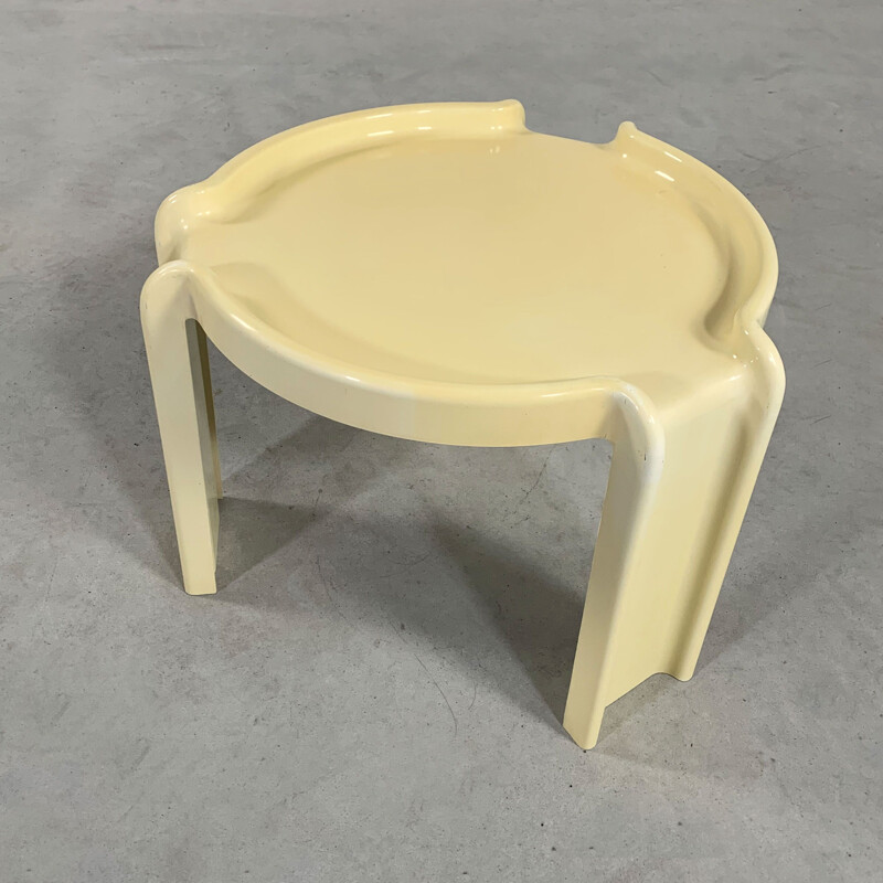 Table d'appoint vintage Cream par Giotto Stoppino pour Kartell 1970