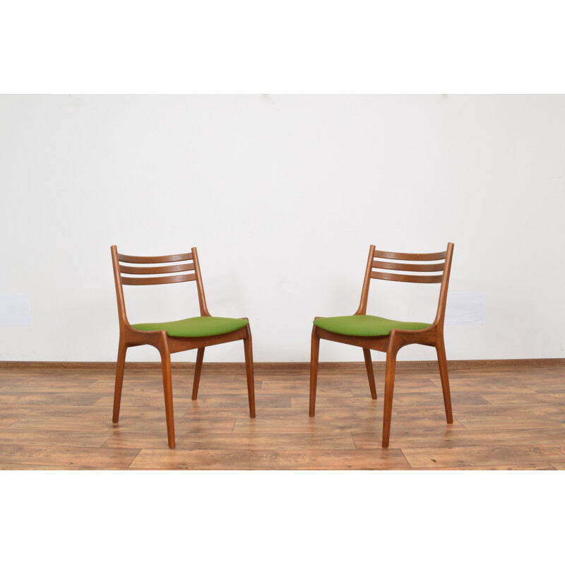 Pair of vintage Danish Teak Dining Chairs by Henning Kjærnulf for Korup Stolefabrik 1960s