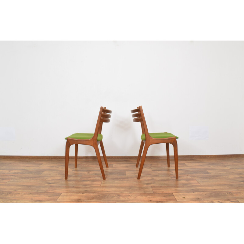 Pair of vintage Danish Teak Dining Chairs by Henning Kjærnulf for Korup Stolefabrik 1960s