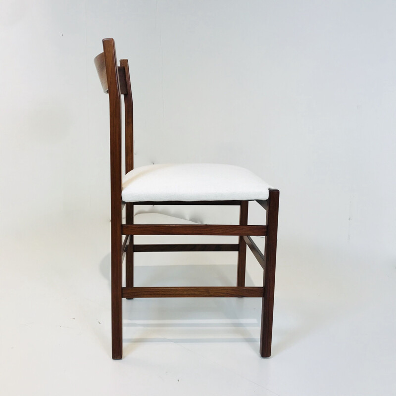 Set of 6 vintage Italian wooden chairs Italy 1960s