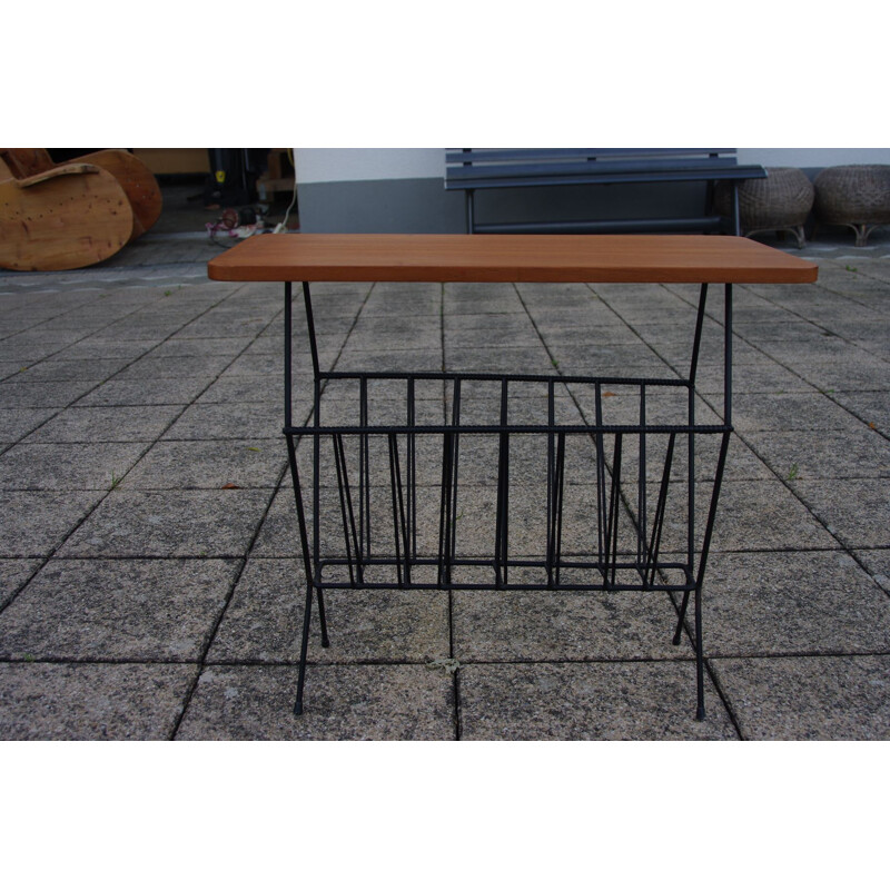 Vintage teak magazine rack 1960s