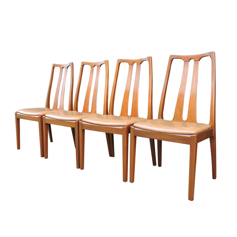 Set of 4 Vintage Teak Dining Chairs from Nathan & G-Plan 1960s