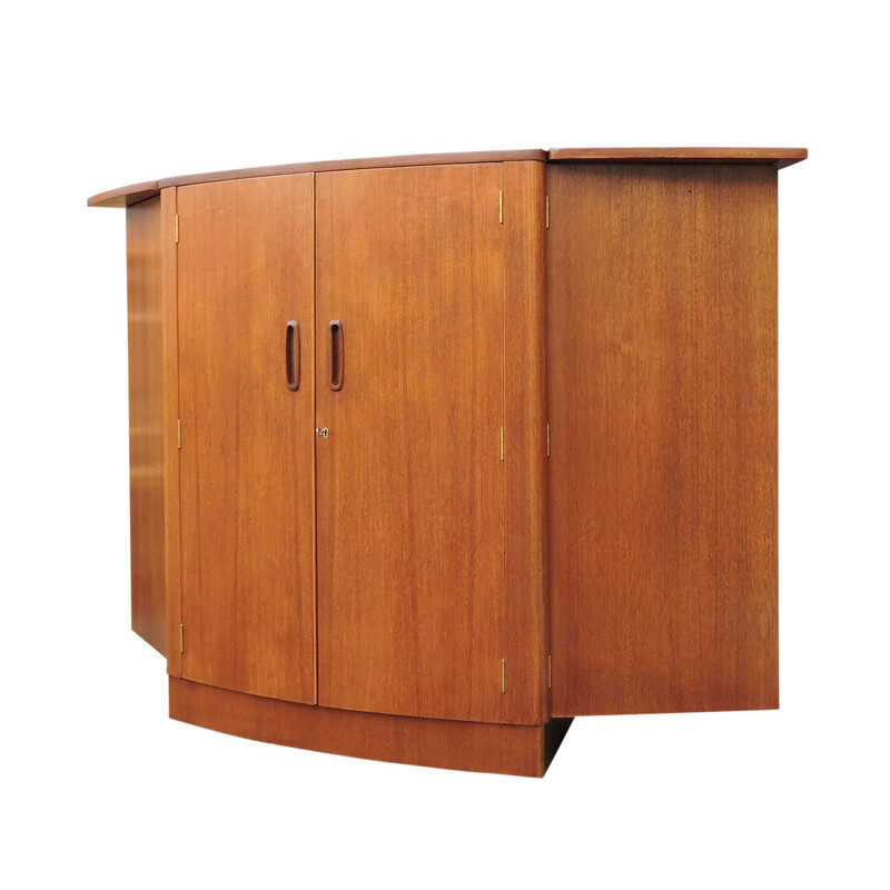 Armoire à Cocktails vintage Métamorphique en Teck par Turnidge London 1960