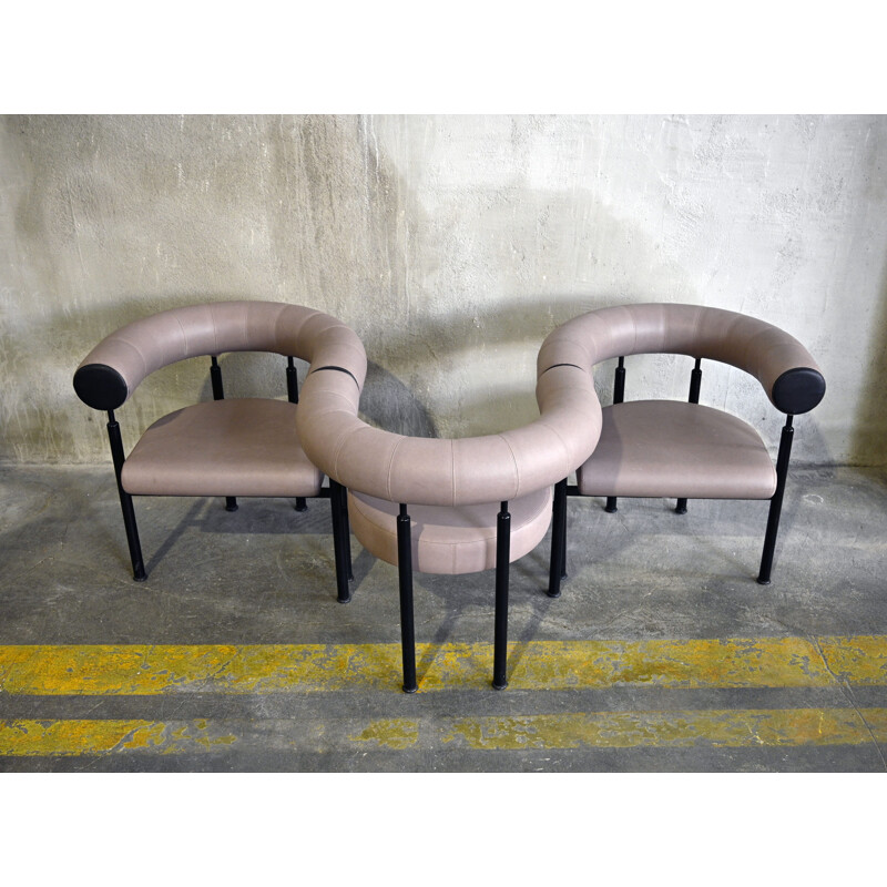 Set of 3 Cobra Chairs by Erik Jørgensen for Erik Jørgensen Møbelfabrik 1980s