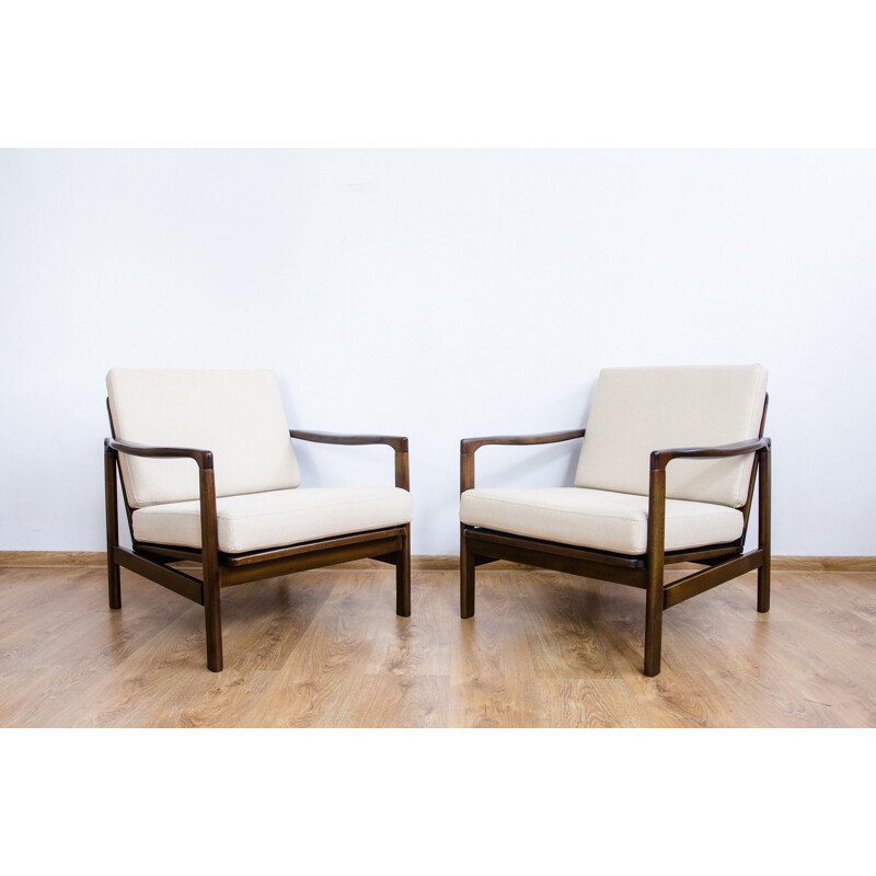 Pair of vintage armchairs by Zenon Bączyk 1960s