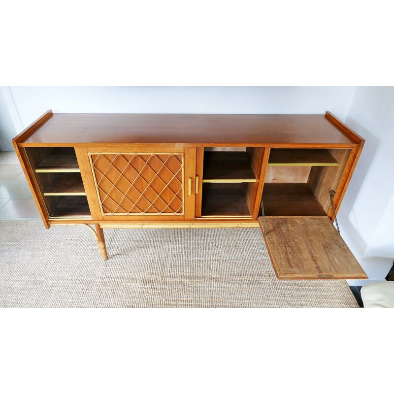 Vintage rattan sideboard 1960s