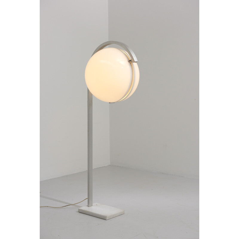 "Globe" Floor Lamp with Marble Foot, 1960s