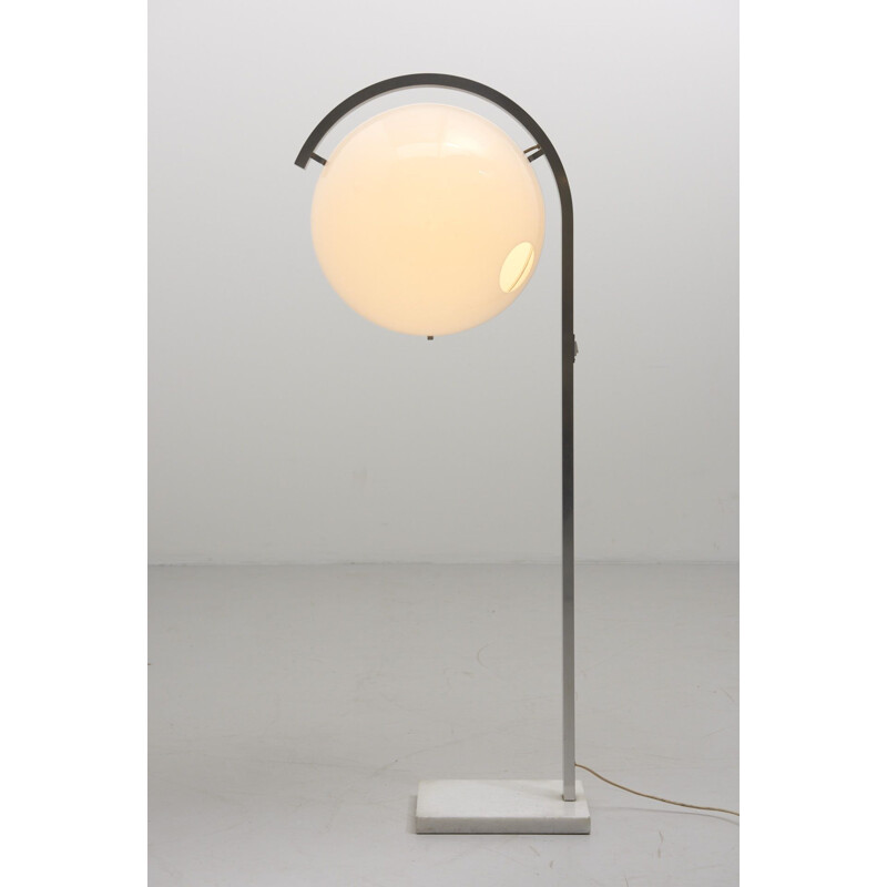 "Globe" Floor Lamp with Marble Foot, 1960s