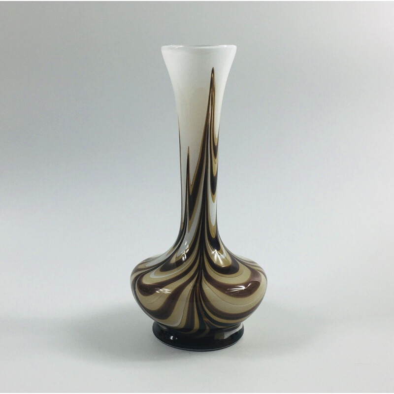 Vase vintage en verre de Murano italien par Carlo Moretti, 1970