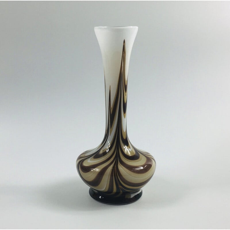 Vintage Murano Glass Vase by Carlo Moretti Italian 1970s