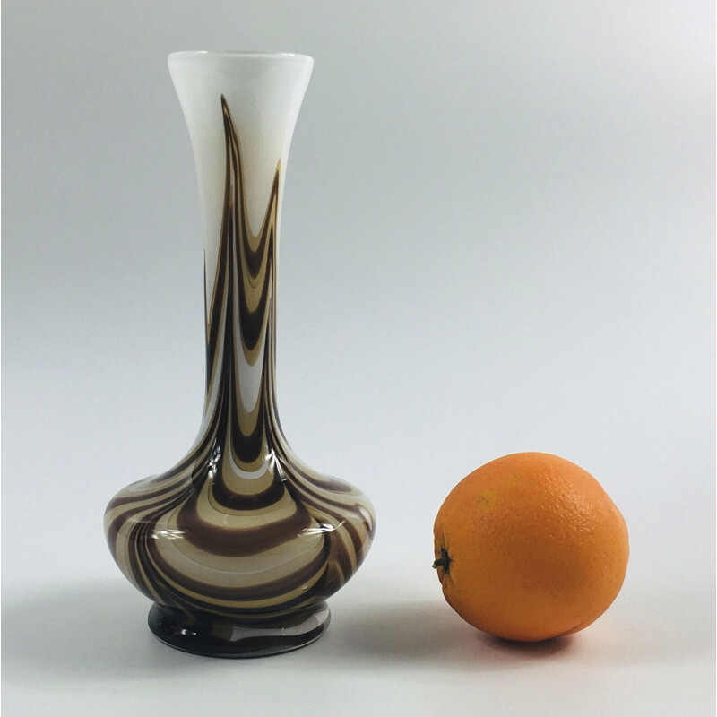 Vintage Murano Glass Vase by Carlo Moretti Italian 1970s