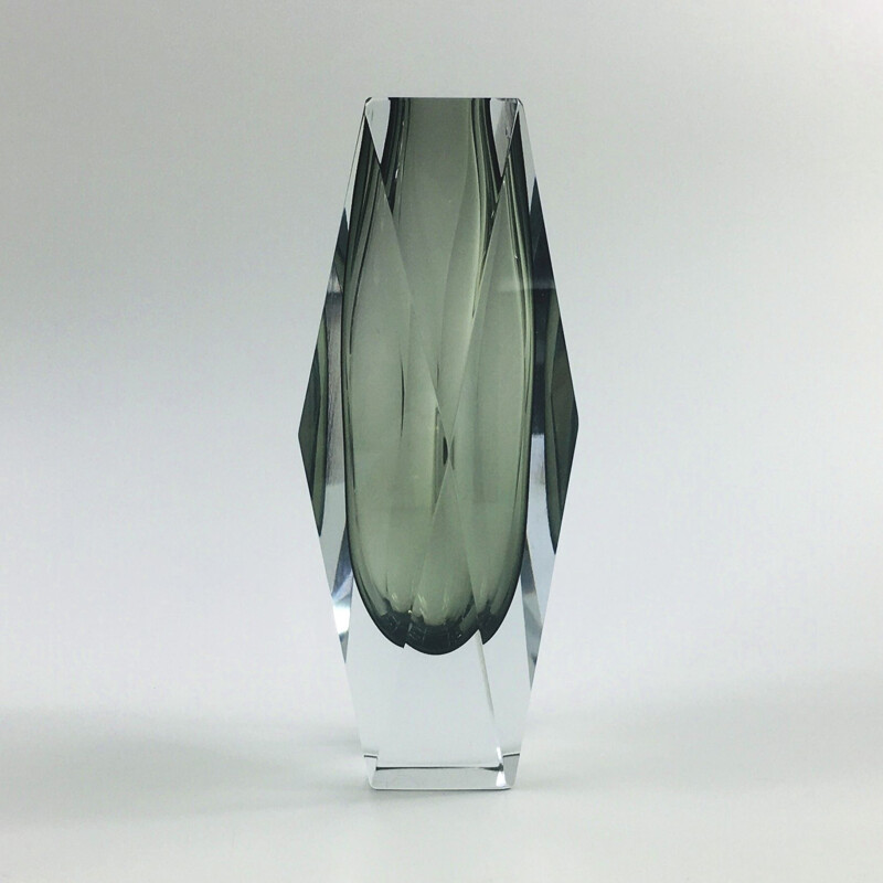Grand vase vintage en verre de Murano d'Alessandro Mandruzzato, 1970