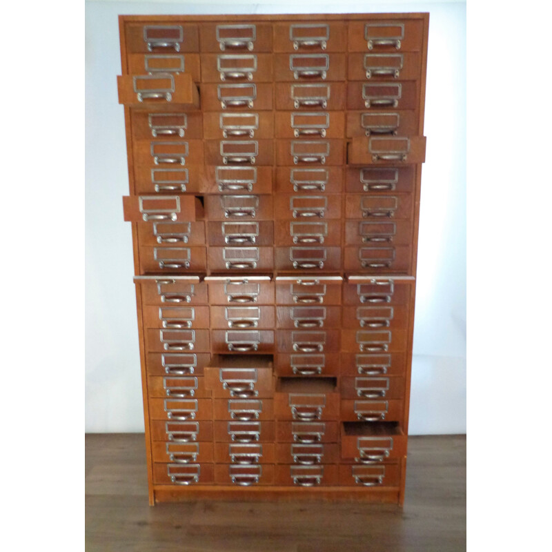 Cabinet vintage d'apothicaire allemand 1950 