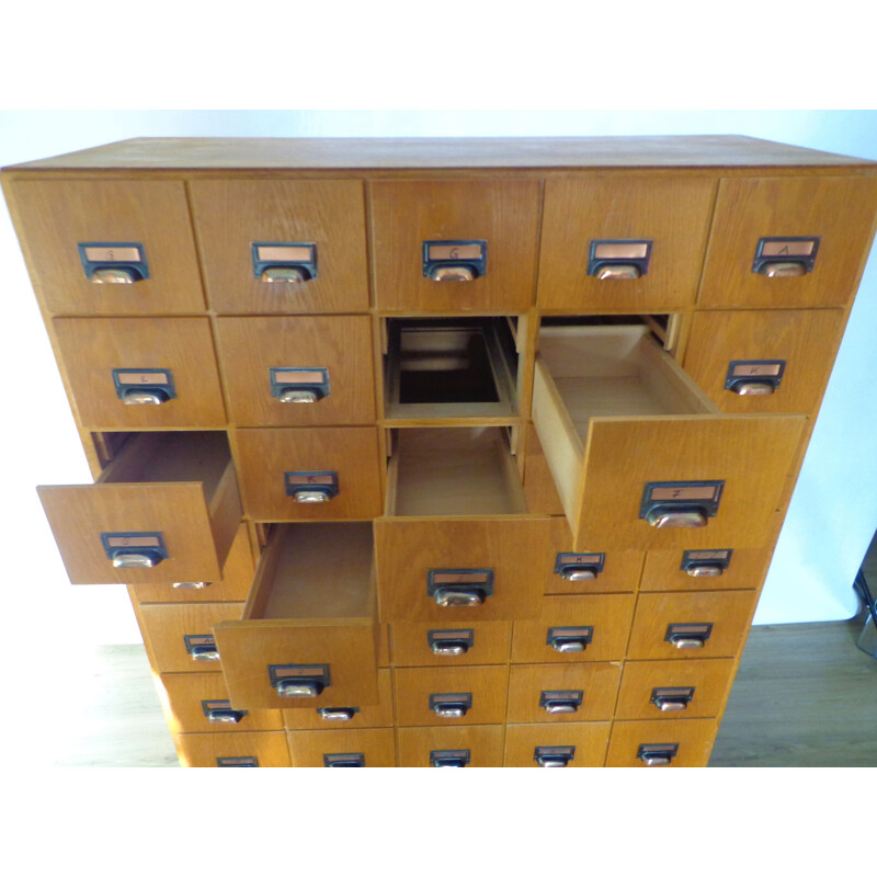 Cabinet vintage d'apothicaire allemand 1960