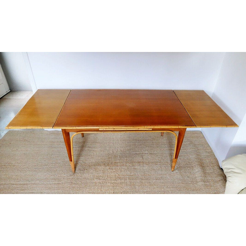 Mesa de jantar Vintage com extensões de rotim