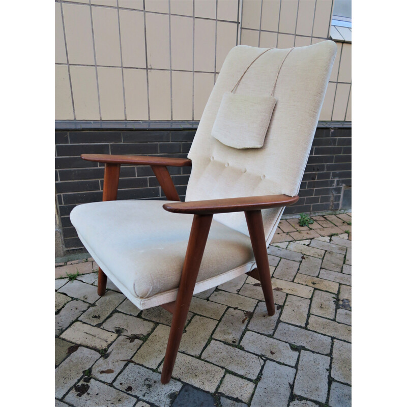 Vintage Deense teakhouten fauteuil model 230 van Kurt Olsen