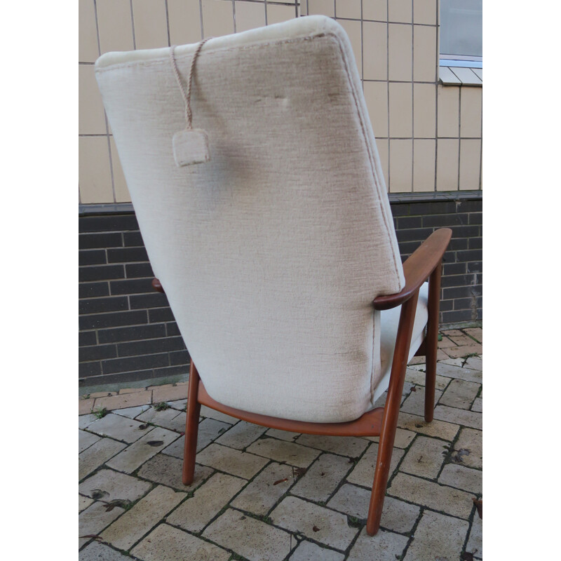 Vintage Deense teakhouten fauteuil model 230 van Kurt Olsen